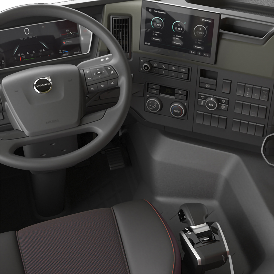 Volvo FM with vinyl and textile trim robust, interior trim level